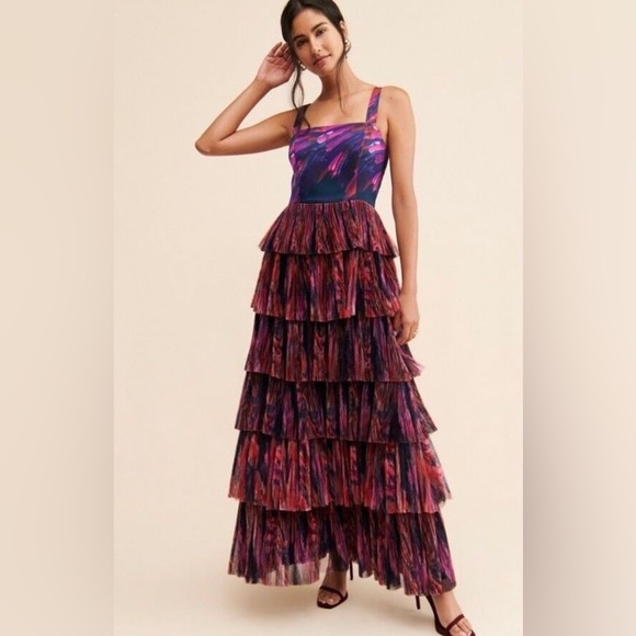 Hutch Dresses & Skirts - Hutch Pink and Purple Tiered Maxi Dress
